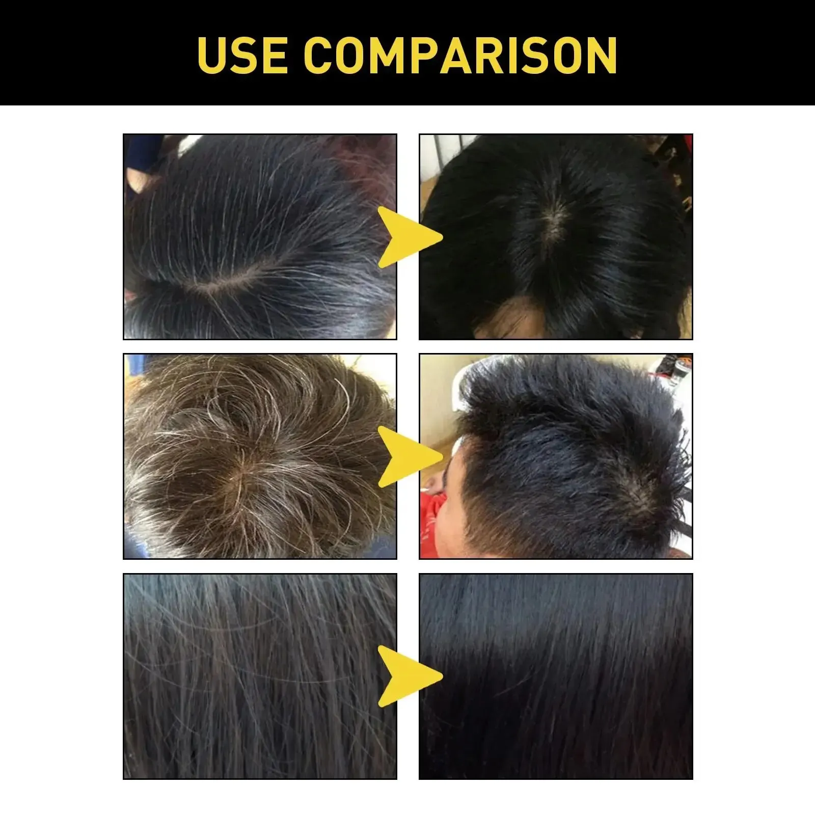 Hair Color Dye Shampoo Gray White Cover Natural Fast Dye Repair Dry Damaged Cleaning Nourishing Roots Restore Black Hair Shampoo 4