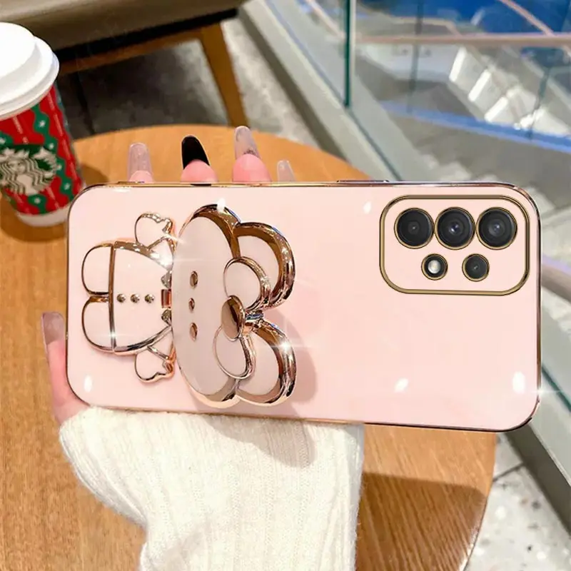 Mirror Plating Phone Holder Case For Samsung Galaxy A53 A73 A33 A52 A52s A72 A32 4G 5G A51 A71 A12 A31 A21S A50 A54 Stand Cover — view 6