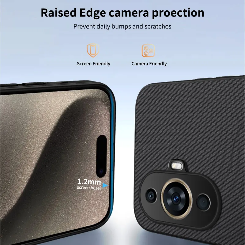 Carbon Fibre Durable Shockproof Phone Case with Camera Protector