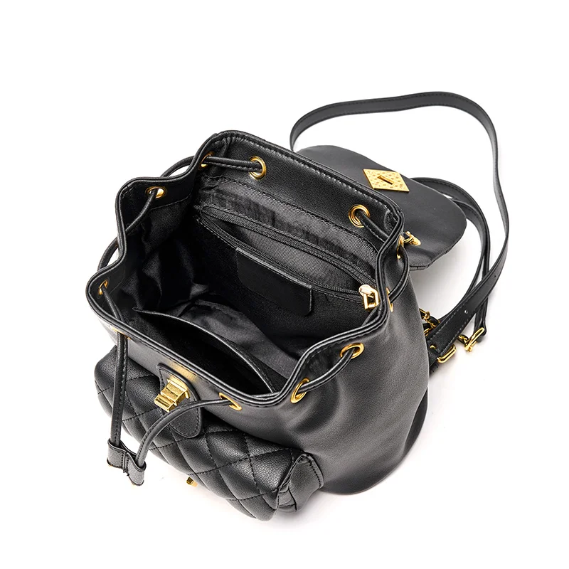 High-Grade Texture Small Female Design Backpack New Real Leather Shoulder Bag For Women Luxury Backpack 5