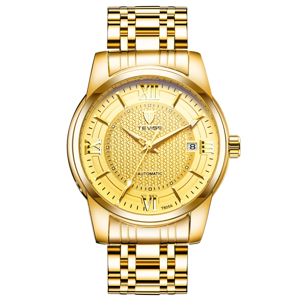 Wrist Watch Tevise Uhr Gold Tevise Automatic Tevise T805d Tevise