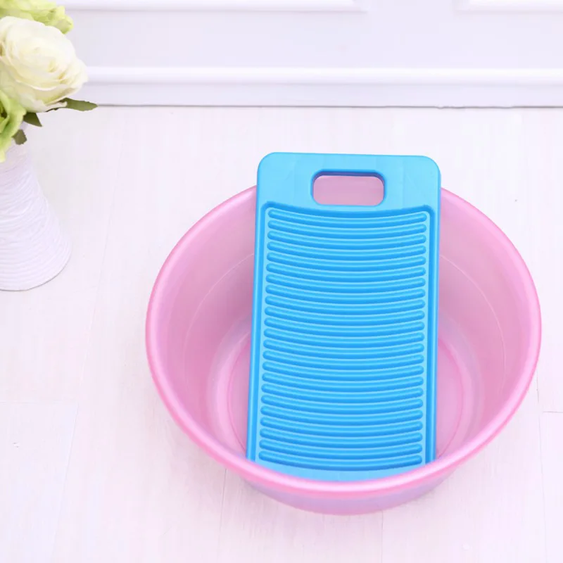 New Plastic Antislip Travel Home Washboard Hand Washing Board Shirts Cleaning Laundry Scrubboards For Kid Clothes Random Color