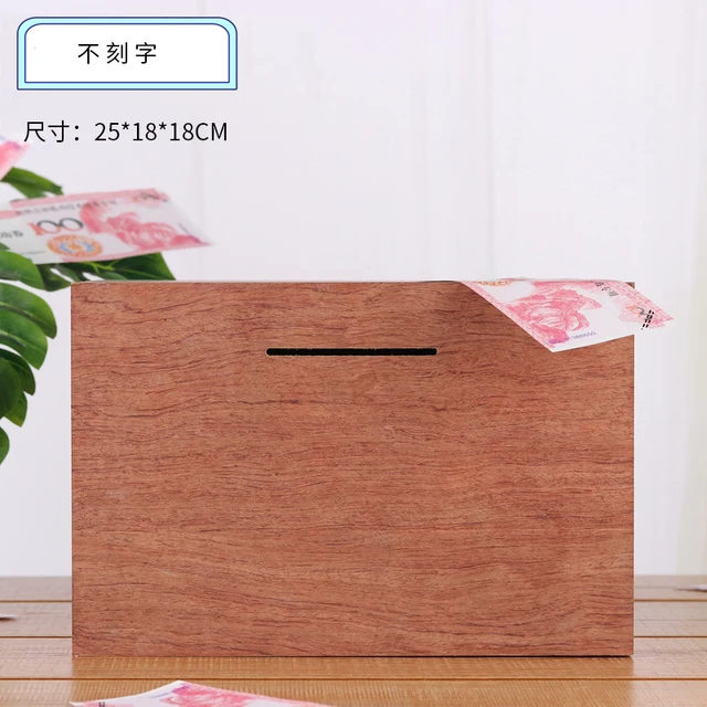 Szilárd Fa Malacka Bank A Papper Pénzért Nagy Kapacitás Kreatív Érme Pénzdoboz No Out Felnőtt Gyerekek Rejtett Tároló Hucha Otthoni Dekoráció - Image 5