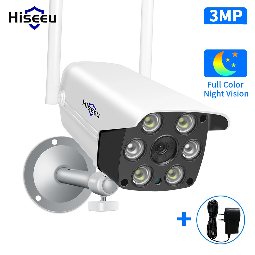

Hiseeu Outdoor Wireless WiFi Camera Home HD Night Vision Outdoor Waterproof Photography Monitor Smart Video Surveillance Camera