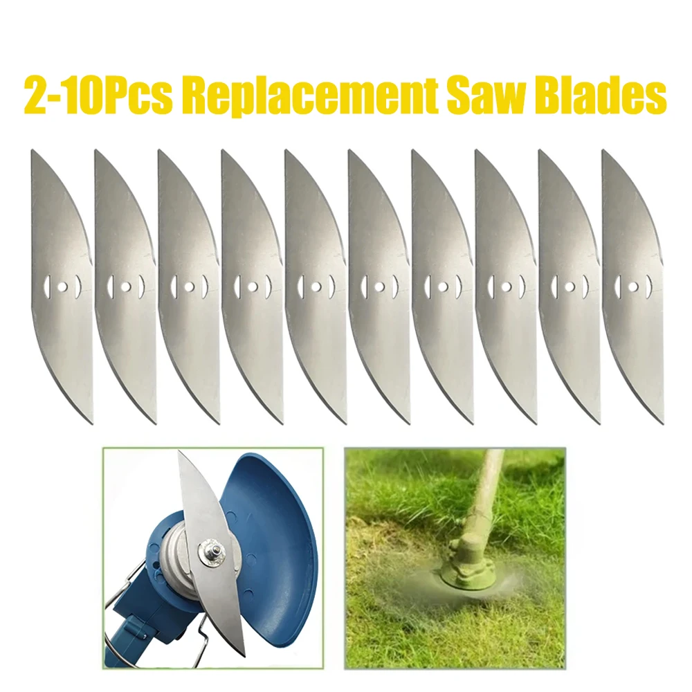 Lawn Mower Trimmer Blade 2-10PCS 150mm Metal Grass String Trimming Head Replacement Saw Blades Lawn Mower Fittings For Agriculture Wasteland Reclamation