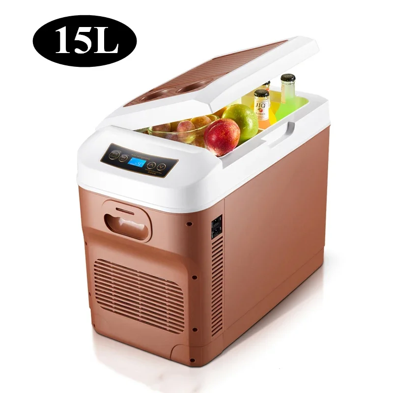 

15L Car Home Mini Refrigerator Fridges DC12/24V Drink Cooler Heater Keep Warm Fresh for Car Home Pinic Camping 0~65 Degrees