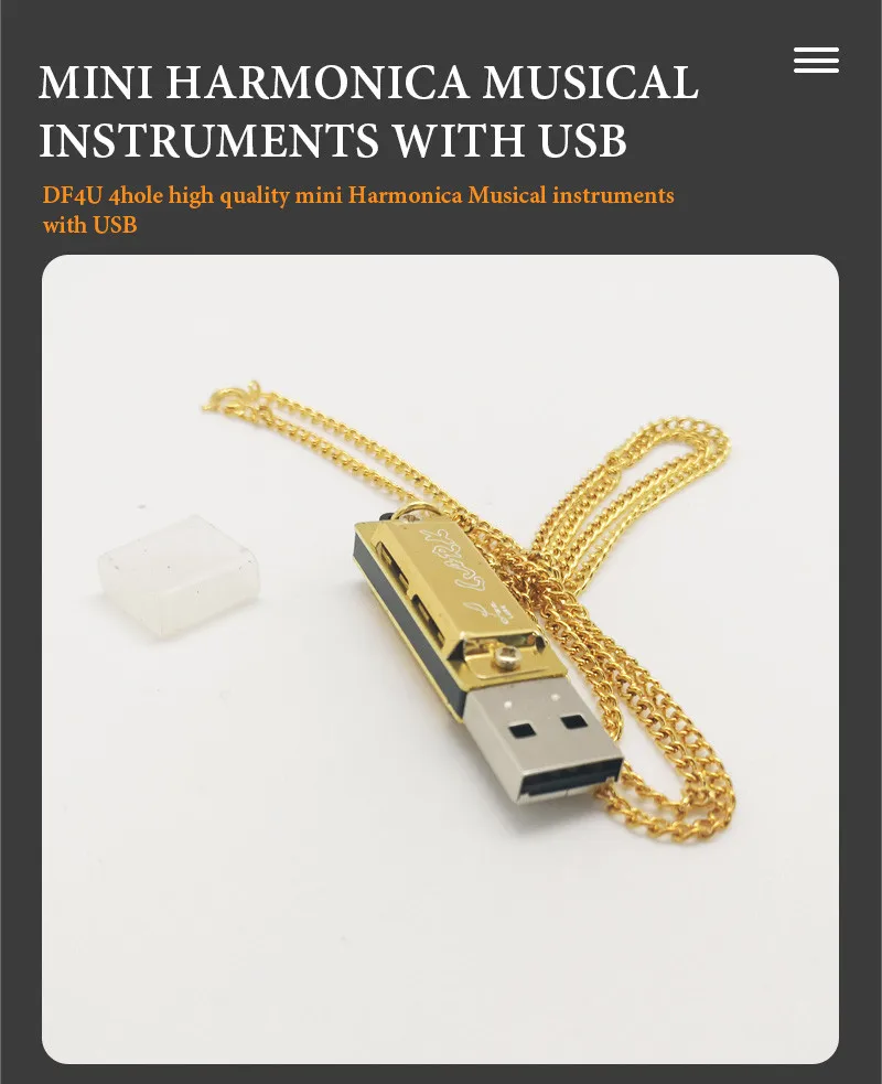 Description Picture 4 of itemEASTTOP DF4U Keychain Harmonica Mini Harmonica Necklace Beautiful Designed