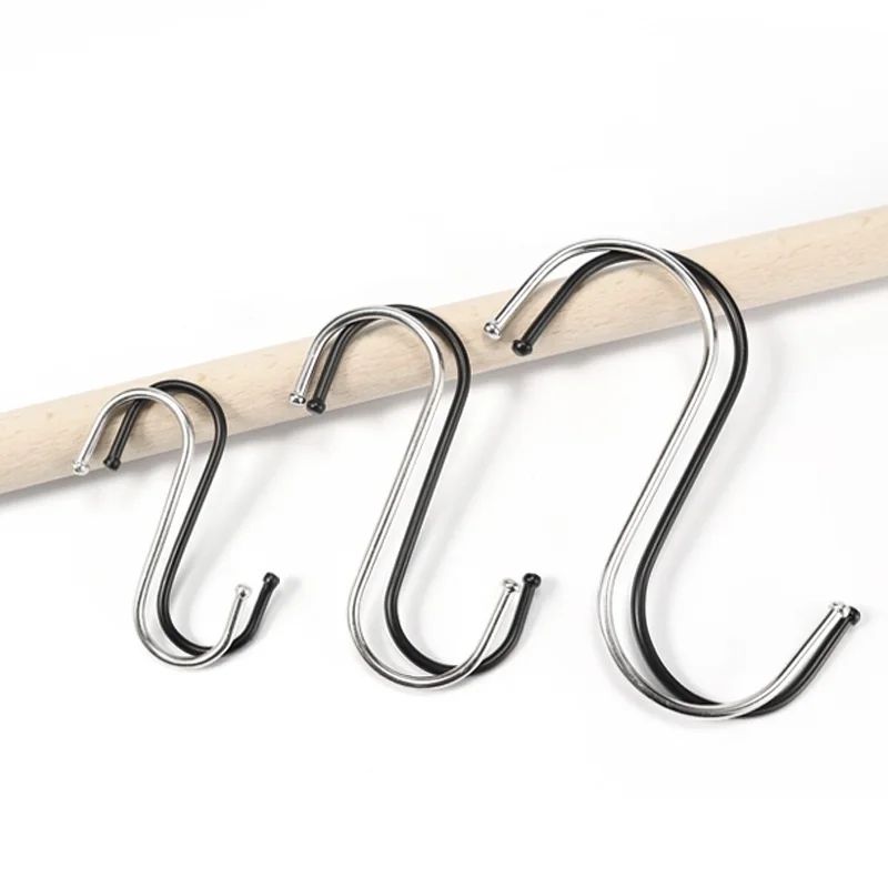Assorted Size Stainless Steel S Hanging Hooks Outdoor Utility S Shaped Hooks  For Heavy Duty S Hooks for Hanging Clothes Towels - AliExpress