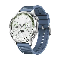 Premium 22mm Composite Silicone & Nylon Braided Strap - Official Watch Bracelet Band for 22MM (Ocean Blue)