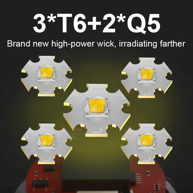 LED 충전식 고성능 헤드 랜턴, 5 가지 모드 헤드 라이트, 18650 배터리, 방수 낚시 헤드 램프, 야외 헤드 램프
