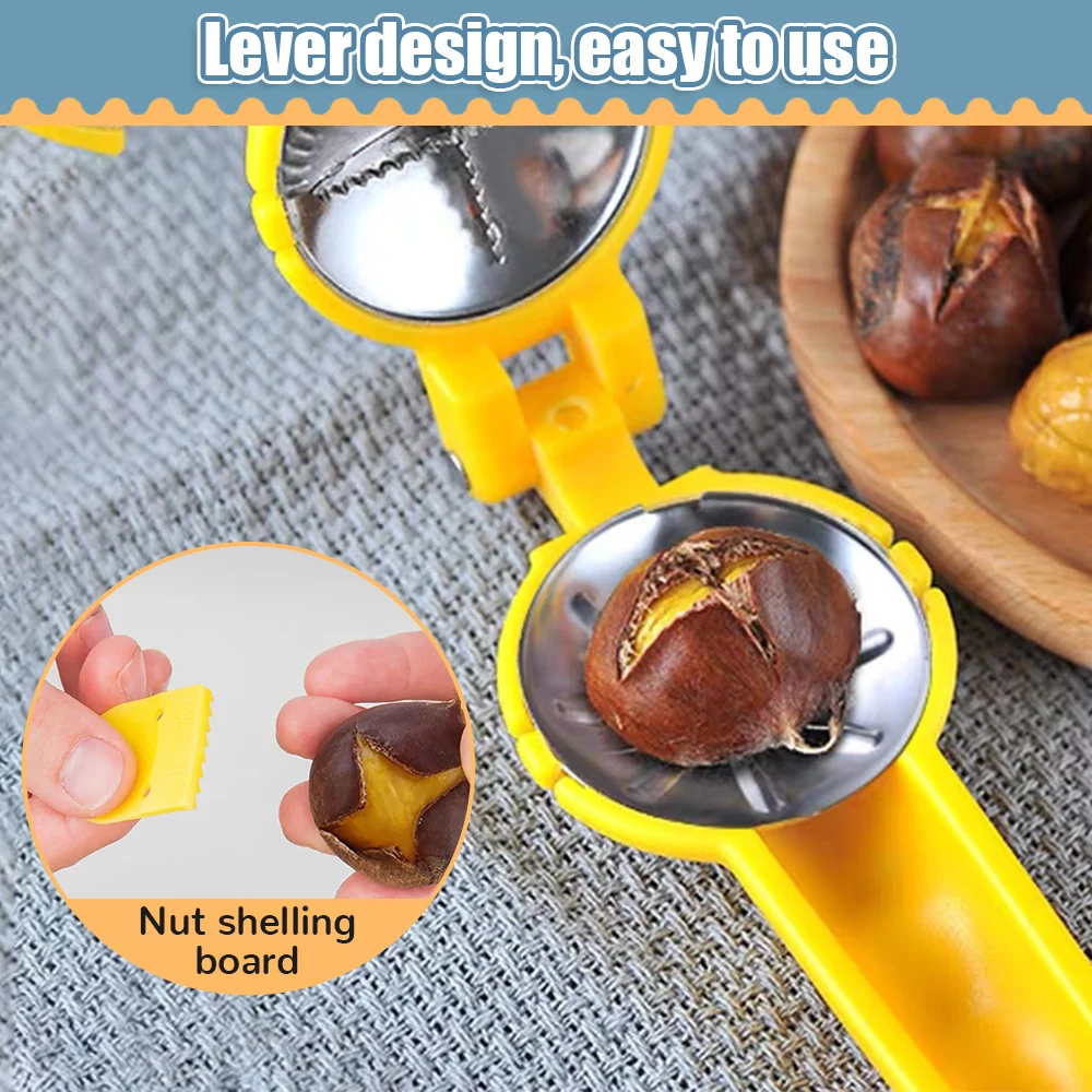 Chestnut Clip Nutcracker Opener Nuts Peeler Shelling Walnut Cracker Sheller Stainless Steel/Plastic Kitchen Pliers Accessories nut sheller