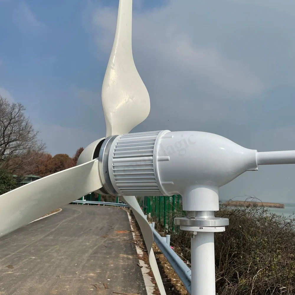 10000w 10KW Wind Turbine 48v Wind Generator Axis Windmill Energy Sources 3 Blades Mppt Charge Controller On Grid Tie Inverter