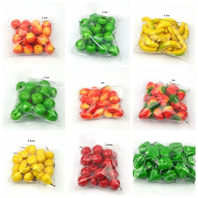 

Artificial Fruit Mini Fruits Simulation Fruits Vegetable Sets Home Decoration Window Display Photography Props Kitchen Kids Toy