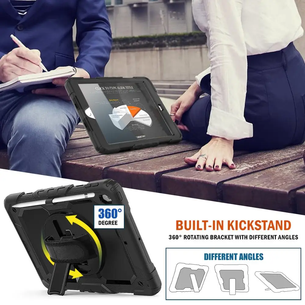 Heavy Duty Case do Ipad para 10.2 9th Geração Capa para Ipad 2022 9.7 ar 10.9 10.5 2022 Pro 11 12.9 Mini Tampa Inteligente - Imagem 6