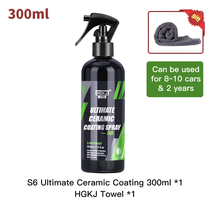 S6 Nano Ceramic Car Coating Quick Detail Spray-Extend Protection of Waxes Sealants Coatings Quick Waterless Paint Care HGKJ meguiars scratchx Paint Care & Polishes