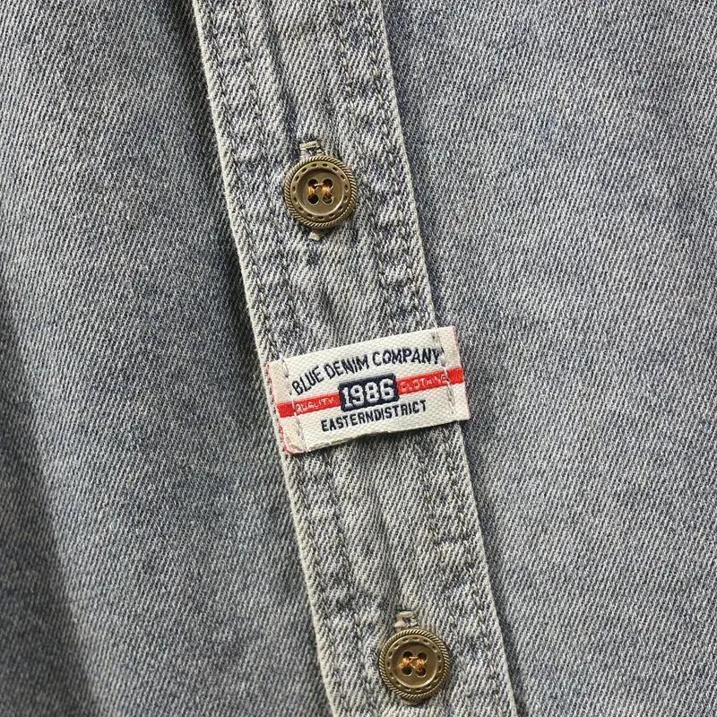 Heavy Industry Wash Workwear Denim Shirt Jacket Men High Street Handsome Chest Pocket Versatile Cargo Jacker Man Autumn Clothes