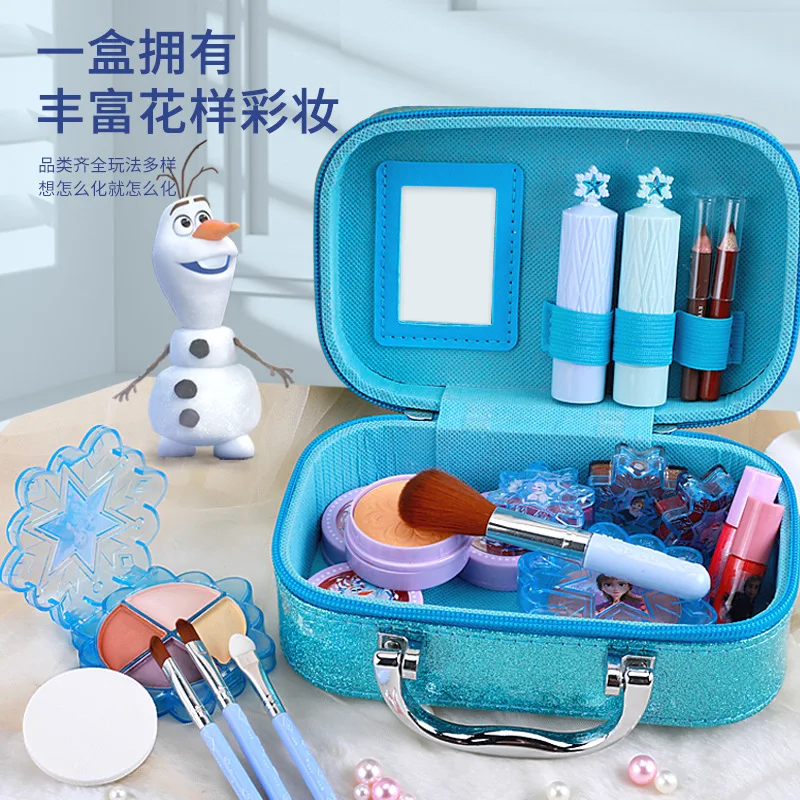 Disney girls frozen 2 princess real elsa Cosmetics Make up set polish Beauty makeup box kids Christmas present gift