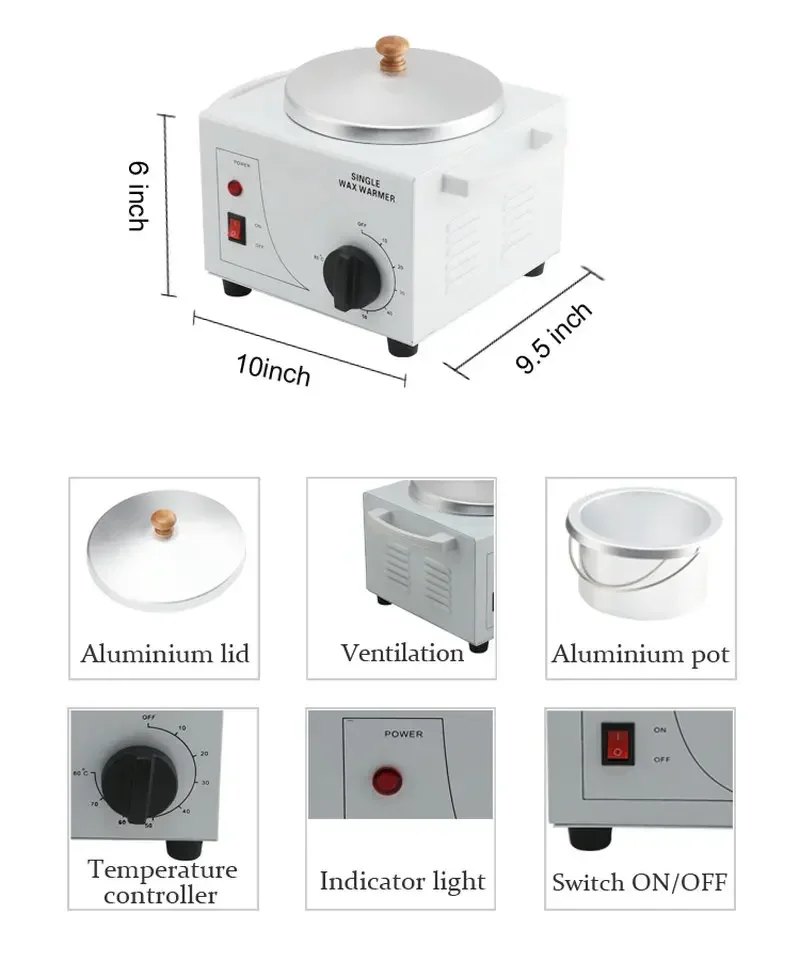 Hot Hair Removal Wax Warmer Single Depilatory Hard Bees Wax Heater