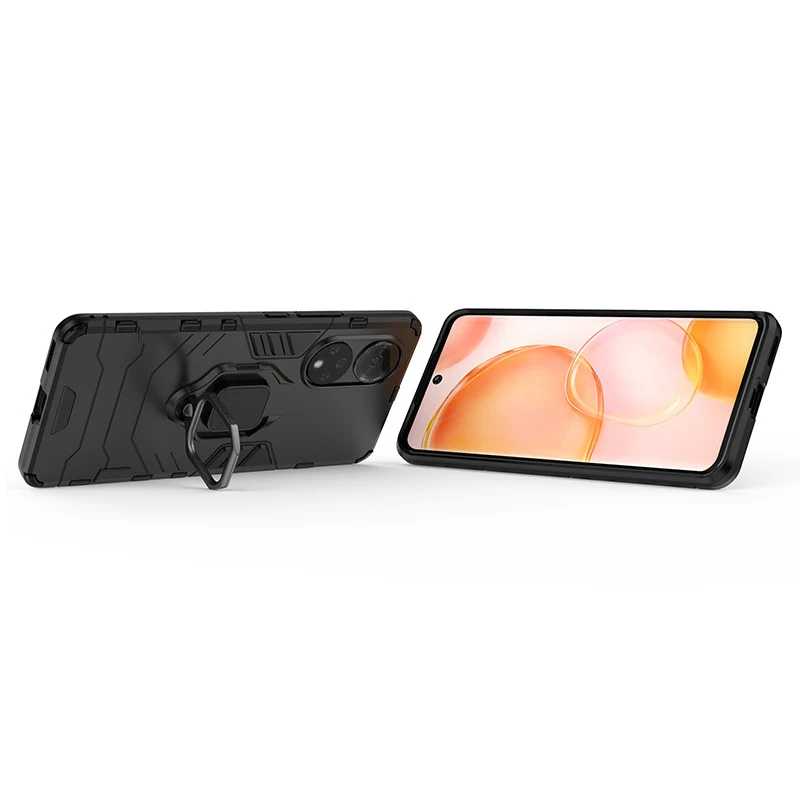 Shockproof Armor Phone Case with Ring Holder and Car Magnetic Cover