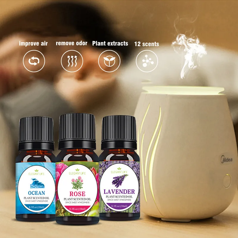 10ml Essential Oils 12 Pure Aromatherapy Oils Scents for Humidifier Diffuser Massage Making Skin & Hair Care Tea Tree fragrance oil essential oil flavoring organic essential oils