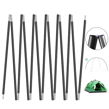 Aluminum Alloy Tent Poles 8MM 430CM 360CM Lightweight Compact Tent Pole Camping Tent Rods Outdoor Hiking Replacement Accessories