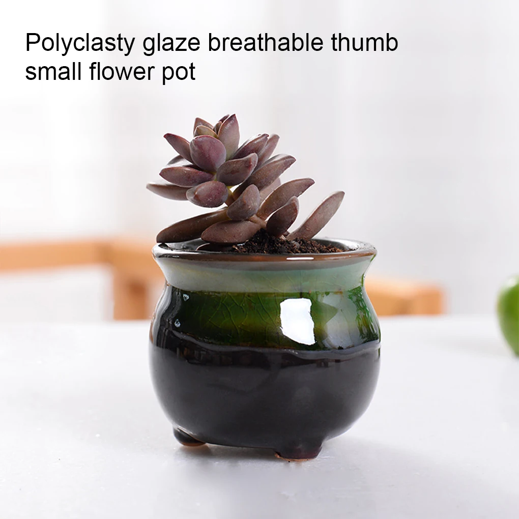 

6x Stylish Ceramic Flower Pot - Highly Functional And Easy To Clean Non-toxic Ceramic Succulent 2 No Plants