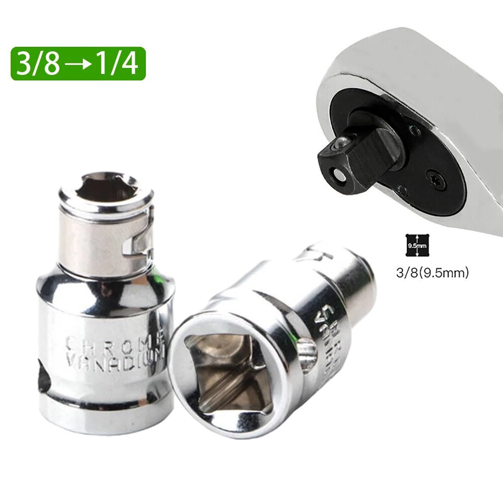 

3/8 Square To 1/4 Hex Head Self-locking Connecter Socket Adapter Screwdriver Bit Impact Socket For Ratchet Wrench Electric Drill