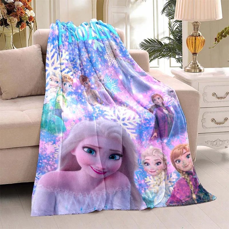 

3D Printing Disney "Frozen" Cartoon Blanket Cute Princess Aisha Princess Printed Blanket Soft and Comfortable Blanket
