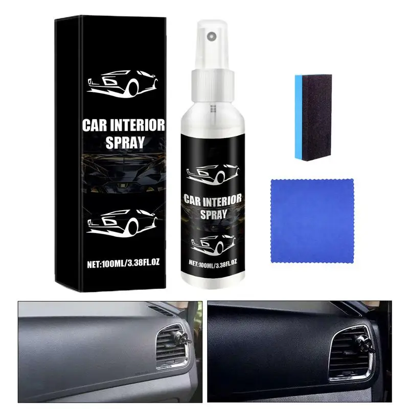 

Clean & Shine Interior Car Cleaner Waterless Interior And Dashboard Cleaner Automotive Vinyl Care Scratch Repair Stain Removal