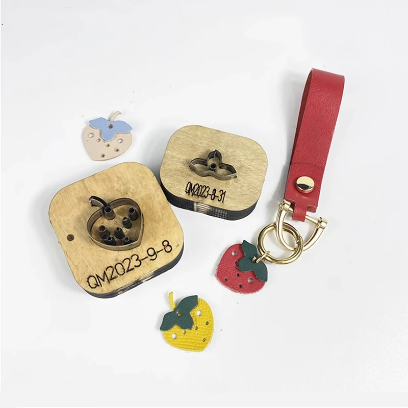 

Handmade Strawberry Keychain Die-cutting,Punching Knife Mold,DIY Pendant,Customized Leather Die Cutting Template