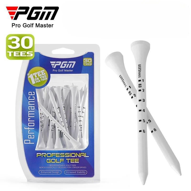 

PGM Golf Wood Tee Limit Adjustable Height Ball Pin Depth Mark Tees 53/69/83mm Golf Accessories QT029