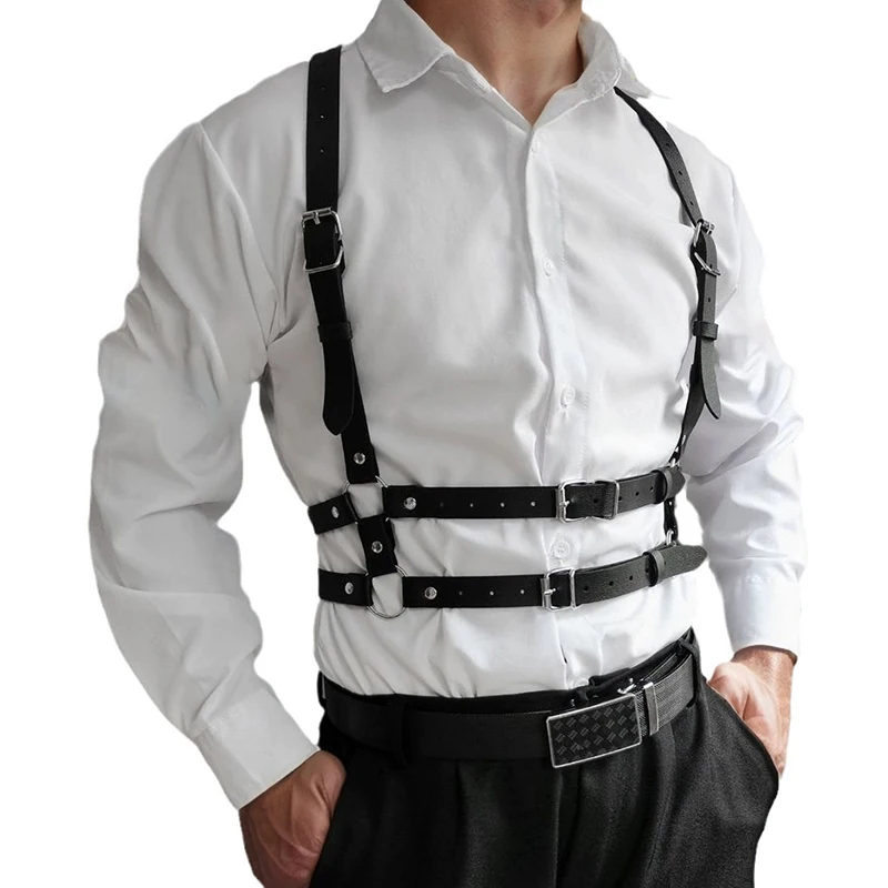 Harness For Men Strap Harness Belt Sexy Shoulder Bondage Chest Lingerie PU Leather Belt Erotic Clothing Exotic Accessories