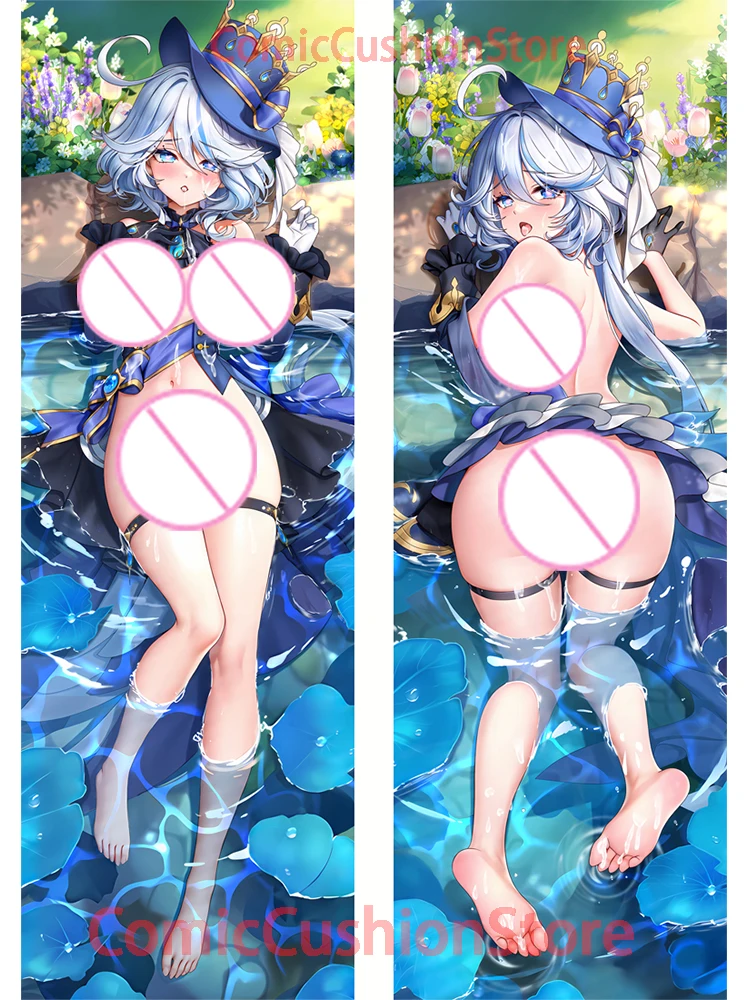 

Dakimakura anime Focalors Genshin Impact Double-sided Print Life-size body pillows cover Adult pillowcase