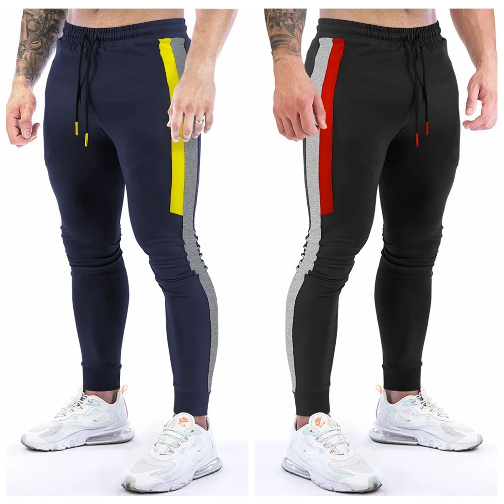 

Мужские тренировочные штаны, тренировочные штаны для спортзала, джоггеры, Повседневные Дышащие полосатые штаны для тренировок, фитнеса, мужские спортивные штаны для бега