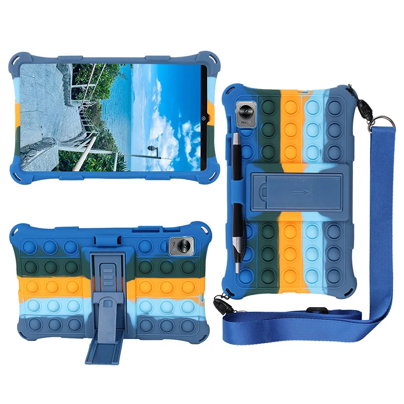 para Oppo Realme Almofada Mini 8.7 Polegada Case Crianças Bolha Macia Tablet Suporte Capa para Realme Almofada 11 2023 10.4 2023 Oppo Case Funda Capa