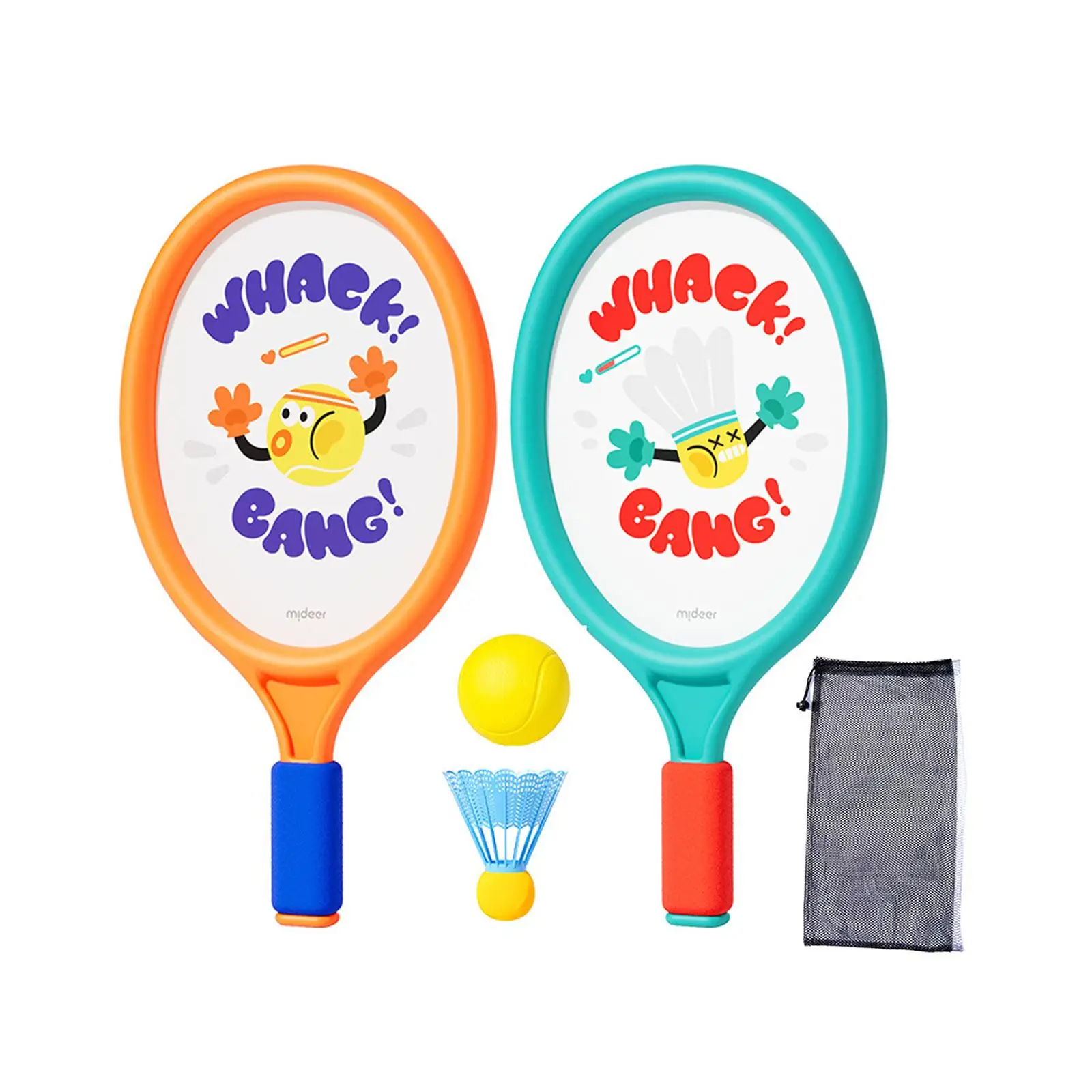 Tennis Racket Set for Children Badminton Game Interactive Toy for Girls Boys Starter Players Outdoor Indoor Sports Toddlers Kids