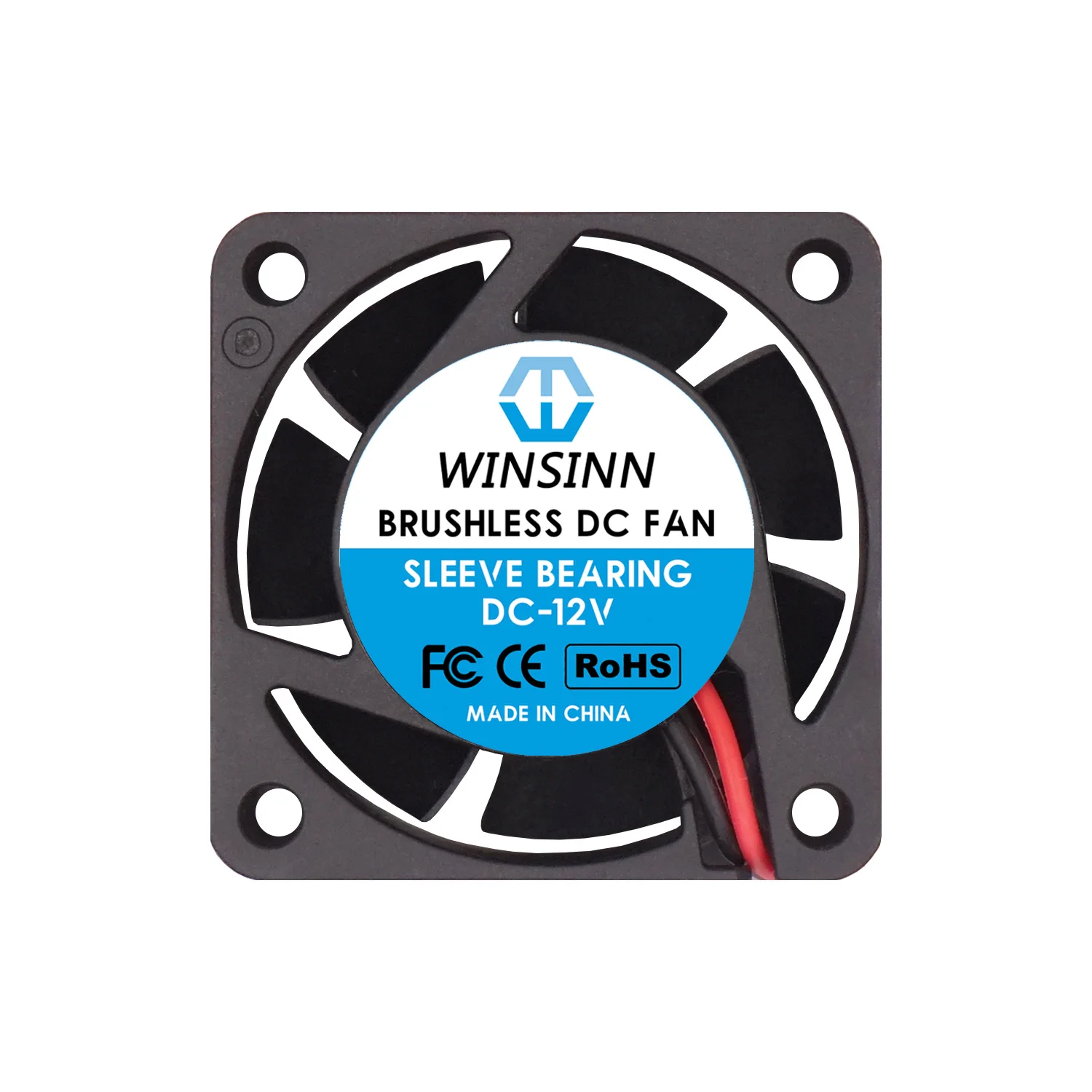 WINSINN Ventola DC 50 mm, 24 V, 5020, doppio cuscinetto a sfera, 24 Volt, raffreddamento senza spazzole, 50 x 20 mm, 2 pin, confezione da 4 pezzi