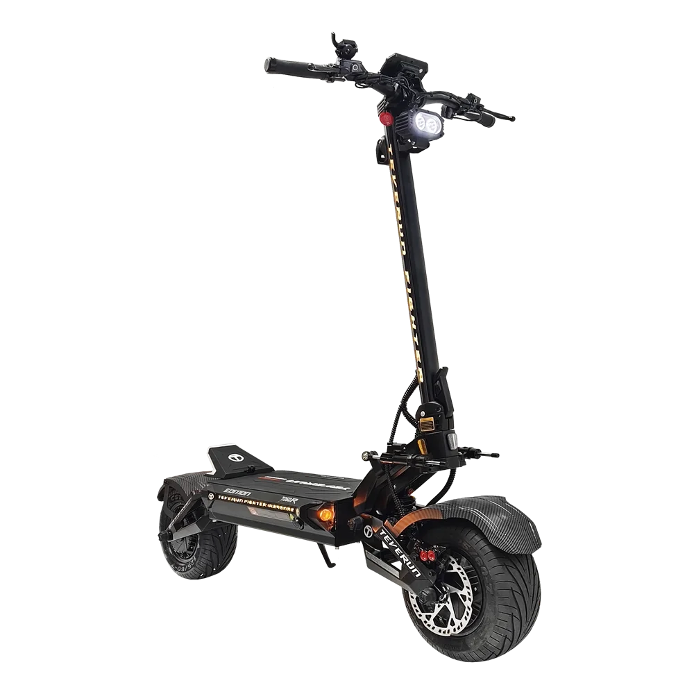 TEVERUN Fighter Supreme+ V3 7260R 2500W*2 DualMotor 72V 60Ah Battery 13inch Tire Max Speed 110km/h 4inch Display 4Pistons Brake