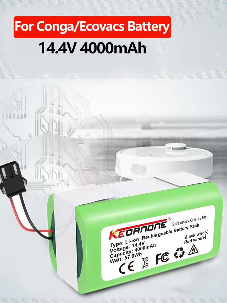 3500mAh 14.4V Li-ion Battery For Conga Excellence 990 Ecovacs Deebot N79S  DN622 Bateria Conga 1090 Eufy Robovac11/15 C/S - AliExpress