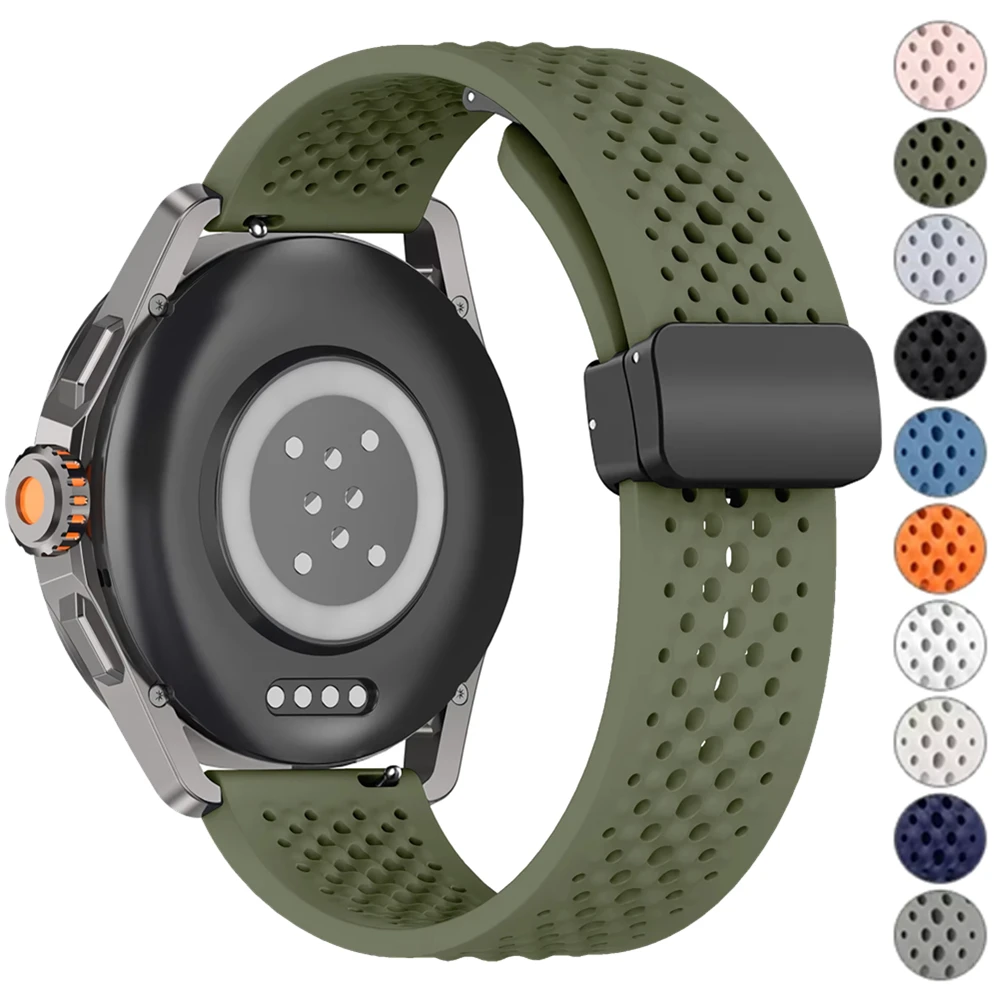 Silicone Magnetic Replacement Watch Strap, 20/22mm - Versatile and Durable Design