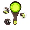 Foldable silicone pet food spoon, multifunctional cat food spoon with clip sealing, measuring pet food spoon 4