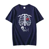 Maternity Halloween Skeleton T-Shirts Couple X-ray Baby Pregnancy Tee Men's Burger Food Funny Pregnancy Announcement Y2k Clothes 3