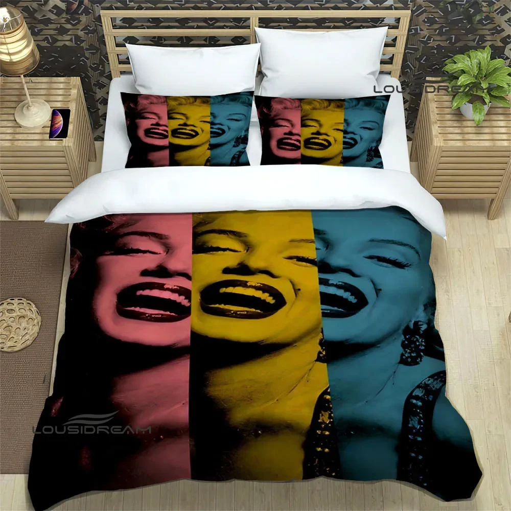 Marilyn Monroe printed Bedding Sets exquisite bed supplies set duvet cover comforter set bedding set luxury Birthday Gift 5
