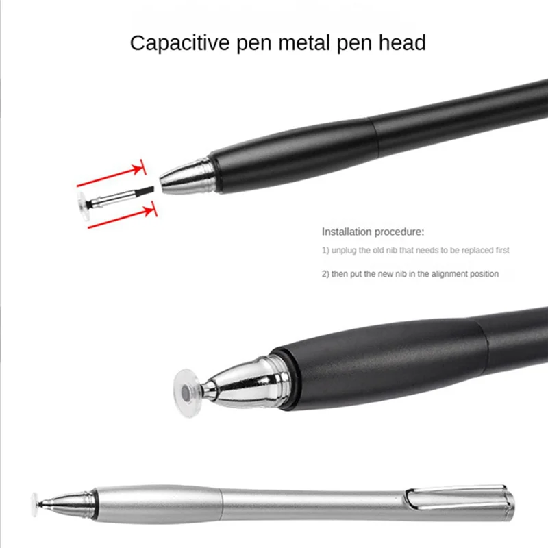 Stylus Pen Replacement Tip 5PCS Universal Stylus Pen Transparent Disc Capacitive Screen Touch Pen Replacement Tip Drawing Writing Nib Pencil Head stylus pen replacement tip