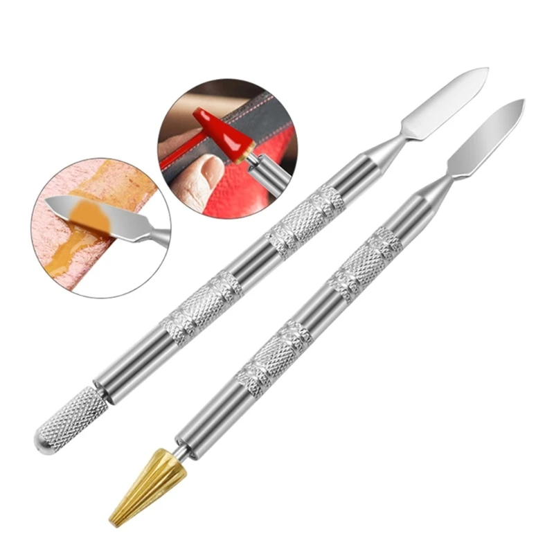 

H55A Leather Edge Tools Dual-Head Leathers Edge Dye Pen Oil Paint Applicator for Leathers Made Bag Belt DIY Craft Working