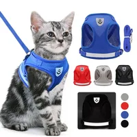 Breathable Cat Harness Escape Proof Cat Harness and Leash Set Kitten Puppy Pet Small Dog Chest Vest No Pull Reflective Chihuahua 2