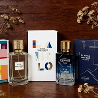 Unisex Woody Floral Pheromone Cologne Luxury Blue Long-Lasting Enchanting Flower Fragrance Protective Talisman for Men & Women