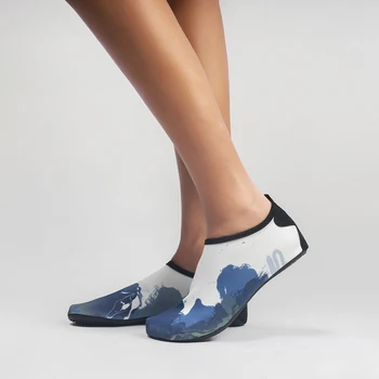 Nu-June Water Shoes for Womens and Mens Summer Barefoot Shoes Quick Dry Aqua Socks for Beach Swim Snorkeling Yoga Exercise Aqua 1