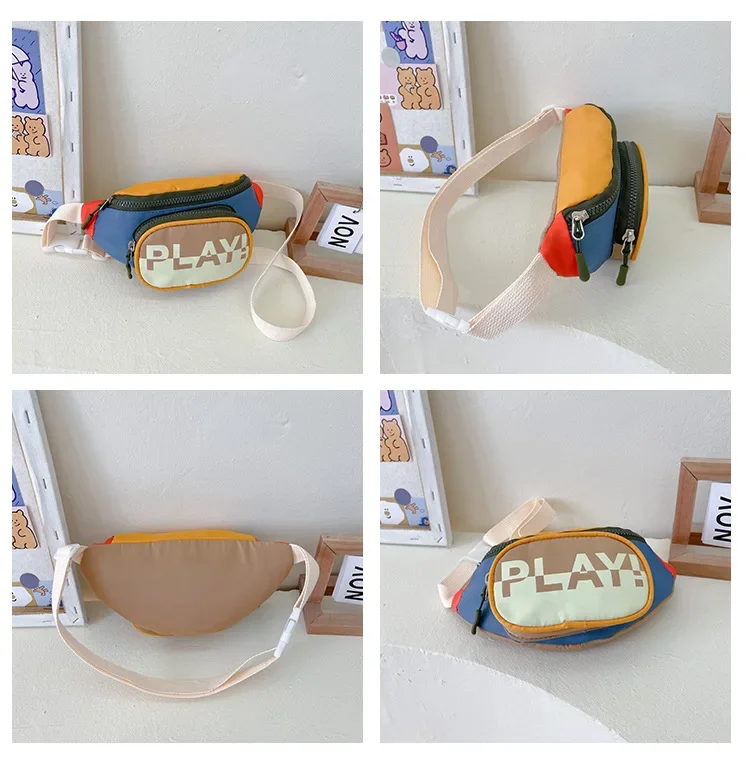 Design Letter Boys Kids Waist Shoulder Bag Fanny Pack Fashion Children's Chest Bag Messenger Bags Girls Baby Coin Purse Handbags - 4