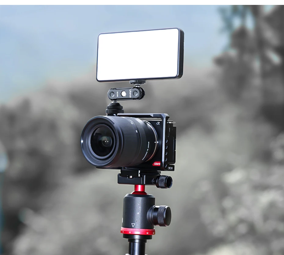 R098 Double Ball Heads Magic Arm with Cold Shoe Mount 1/4'' Screw for DSLR Came